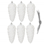 Eglutės žaisliukai, plastikas, 14 cm, 6 vnt.