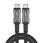 Duomenų ir vaizdo kabelis USB-C USB4 PD3.1, 5A, 1m, juodas