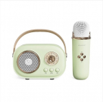 Mini karaokės aparatas su Bluetooth garsiakalbiu, žalias