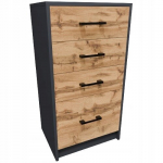 Komoda-spintelė Graphite-Wotan, 45x85x35 cm., ruda