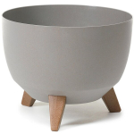 Gėlių vazonas "Roma Eco Wood", 24 cm, pilkos spalvos