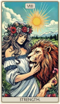 Dėlionė I&scaron; Medžio Tarot: The Strength (250 Detalių) Fantasy Puzzles