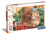 Dėlionė su kačiuku ir &scaron;uniuku Clementoni Cute Friends, 25763, 104 d.