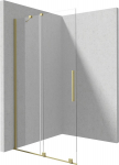 Walk-in stumdoma du&scaron;o sienelė Deante Prizma, Brushed gold, 100x195 cm
