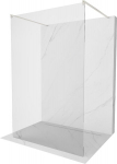 Walk-in du&scaron;o sienelė Mexen Kioto, Brushed nickel, skaidrus stiklas, 120 x 200 cm