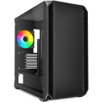 mATX PC korpusas - SHARKOON - MK2 RGB - Juodas - I&scaron; anksto įmontuoti ventiliatoriai - Dviejų radiatorių palaikymas