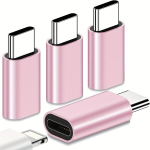4 vnt. adapterių rinkinys iPhone USB-C,  Rose Golden