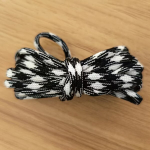 4 mm 7 gijų pynė virvė skalbiniams,  Juoda ir balta
