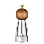 Rankinis pipirų ir druskos malūnėlis su medžio detale, 15,24 cm akacijos mediena