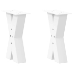 Kavos staliuko kojelės x formos 2 vnt baltos 28x(42-43) cm