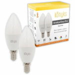 2 Wi-Fi + BT Connected LED Bulbs, E14 LED, Adjustable Colors + White, 5W - Konyks Antalya E14 Max Easy Dual Pack