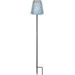 Saulės lempa - GARDEN ID Sidabro - &Oslash;12 h70 cm - Autonomija 6-8h - Stabilizatorius - On/off mygtukas - AAA baterija.