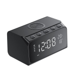 Pakrovėjas - Havit W3041 6-in-1 su Žadintuvu, Termometru, LED Ekranu, 15W, USB Prievadais, ABS, Juodas, Juoda