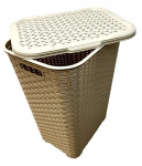 RATTAN balta &scaron;iuk&scaron;liadėžė 60l - smėlio spalvos 435x337x602 mm