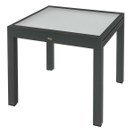 Outsunny Table Extensible de Jardin Grande Taille Matmenys: 160L x 80W x 75H cm Aliuminis Tamsiai pilka Grūdinto stiklo stalvir&scaron;is Skaidrus, Skaidrus