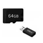 Atminties kortelė telefonui Micro SD atminties kortelė su 64 GB talpa ir USB adapteriu