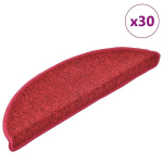 Laiptų kilimėliai 30 vnt bordeaux red 56x17x3 cm