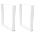 Valgomojo stalo kojos v formos 2 vnt baltos 90x(72-73,3) cm