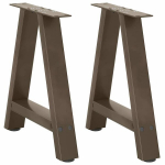 Kavos staliuko kojelės, A formos, 2 vnt., 38x(42-43) cm, plienas, Natūrali