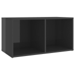Televizoriaus spintelė，TV spintelė，TV staliukas, pilka, 72x35x36,5 cm, MDP, ypač blizgi CFE654208