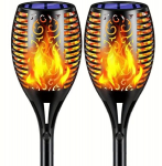 Lauko &scaron;viestuvai 2 vnt. su įkraunama saulės baterija Flame, 51 cm.