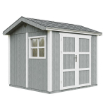 Auk&scaron;čiausios kokybės sodo namelis 5,9 m&sup2; - H252x250x294 cm - su grindimis ir bitumine danga - TIMBELA M913A-CAVERN STEEL