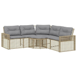 Sodo sofa，Lauko sofa su pagalvėlėmis ir pakoja, smėlio, poliratanas CFE20588