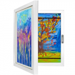 Rėmelis vaikų kūrybos darbams su apsauga nuo glamžymosi