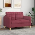 Dvivietė sofa，Poilsio sofa, raudonojo vyno spalvos, 120cm, audinys CFE82879