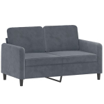 Dvivietė sofa，Poilsio sofa, tamsiai pilkos spalvos, 120cm, aksomas CFE27739