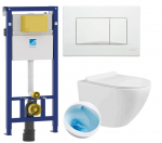 4-IN-1 RINKINYS: SCHWAB rėmas + Premium Zoldo unitaz, Typhoon Tornado nuleidimo mechanizmas + SLIM Soft Close sėdynė i&scaron; duroplasto + nuleidimo mygtukas SCHWAB, balta