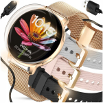 I&scaron;manusis laikrodis I&scaron;manusis laikrodis WonderWatch Sx5 moterims su pokalbių funkcija, 4 dirželiais, auksinis