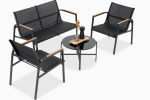 Lauko baldų komplektas, MANGO CAFFE Black