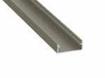 DUAL aliuminio profilis LED juostelėms - Inox - 2 m