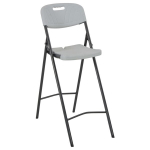 Sulankstomos baro kėdės, 2 vnt., baltos, HDPE ir plienas CFE583277