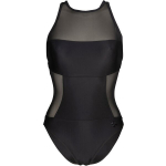 Maudymosi kostiumėlis moterims Arena Mesh Panels Swim Pro Back Black