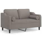 Dvivietė sofa，Poilsio sofa su pagalvėlėmis, taupe spalvos, 120cm, audinys CFE96117