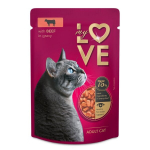 My Love suaugusioms katėms su jautiena padaže, 24 x 85 g
