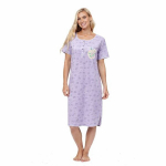 Medvilniniai naktiniai moterims 3325, violetiniai