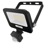 LED prožektorius GLARO 20W 2000lm IP54 NW su PIR juodas