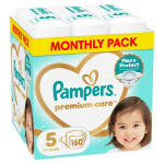 Pampers Premium Care Tape Sauskelnės, 5 Dydis, 160 vnt.