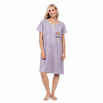 Naktiniai medvilniniai moterims 3298, violetiniai