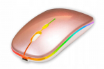 Belaidė pelė, ergonominė pelė su įkraunama baterija ergonomi&scaron;ka, rožinė