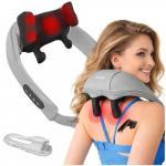 &bdquo;Shiatsu&ldquo; belaidis kaklo masažuoklis, 22,2 W LED, &scaron;ildymas, USB-C