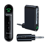 Laisvų rankų įranga bei garso imtuvo adapteris BASEUS, &bdquo;Bluetooth 5.0&ldquo; AUX, 3.5mm, Juodas