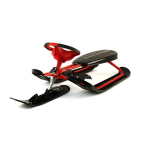 Plastikinės rogutės su vairu Stiga, juodos