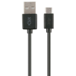 USB-micro USB kabelis i&scaron;maniesiems telefonams - PHONEKIT CONTACT - 1 m - Juodas - Patinas į patelę - Didelio greičio