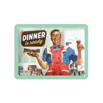 Nostalgic Art metalinė lentelė Dinner is ready, 15x20 cm