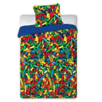 Vaiki&scaron;kas patalynės komplektas Lego Bricks, 140x200, 2 dalių