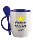 Puodelis su &scaron;auk&scaron;teliu &bdquo;Geriausias vyras ever!&ldquo;